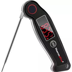 ThermoPro TP19 Digital Waterproof Instant-Read Meat Thermometer with Auto-Adjusting LED Display