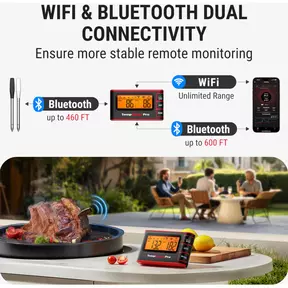 ThermoPro TP980 TempSpike Pro Wi-Fi vleesthermometer - 1 sonde