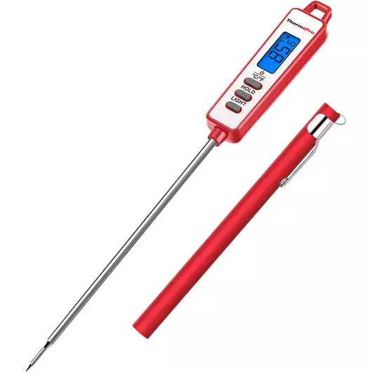 ThermoPro TP01H Instant Read Meat Thermometer with Long Probe for BBQ, Candy, Oil, and Smoker
